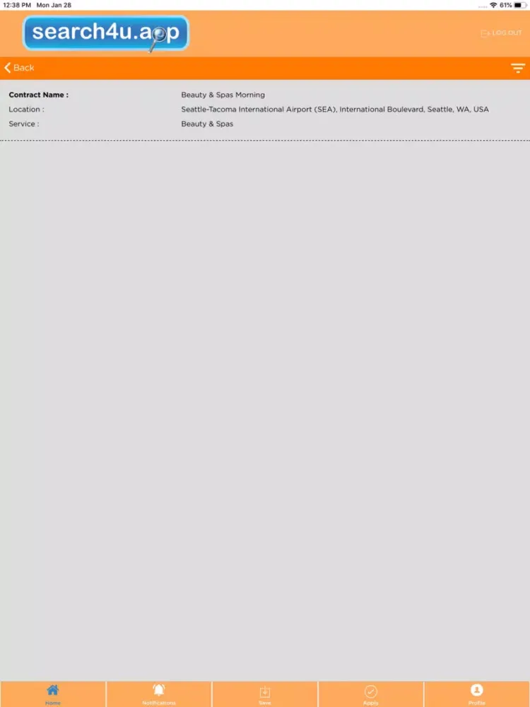 Zrzuty ekranu Search4u iPad 
