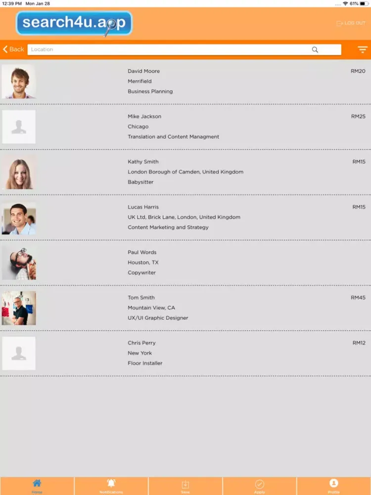 Zrzuty ekranu Search4u iPad 