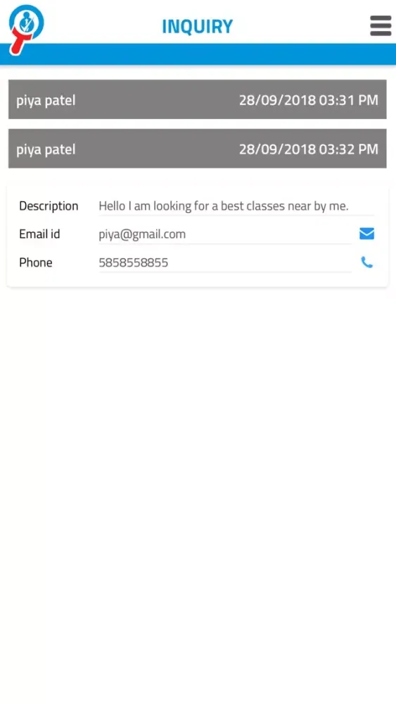 Search Classes स्क्रीनशॉट