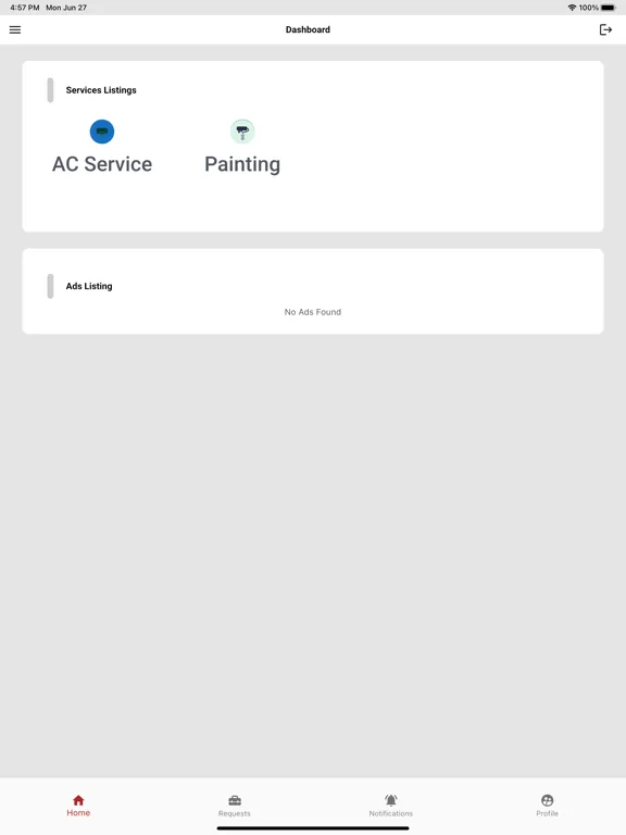 24/7 Services iPad  스크린샷