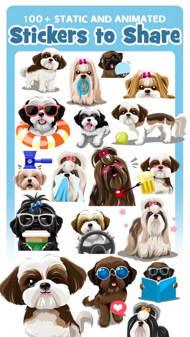 Скриншоты Shih Tzu Dog Emojis Stickers