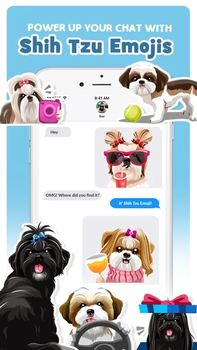 Скриншоты Shih Tzu Dog Emojis Stickers