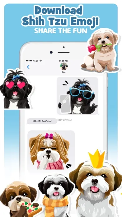 Скриншоты Shih Tzu Dog Emojis Stickers