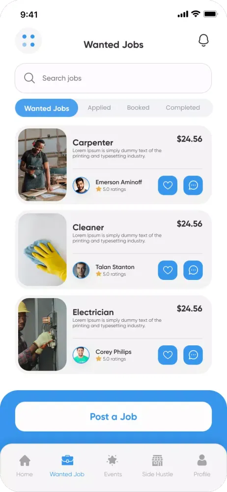 Screenshot di Side Hustle MarketPlace
