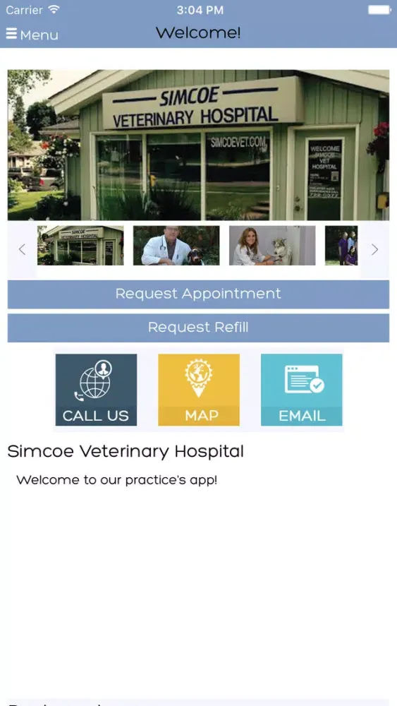 Captures d'écran de Simcoe Vet Hospital