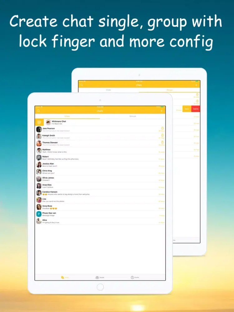 Zrzuty ekranu Sky Chat Lock iPad 