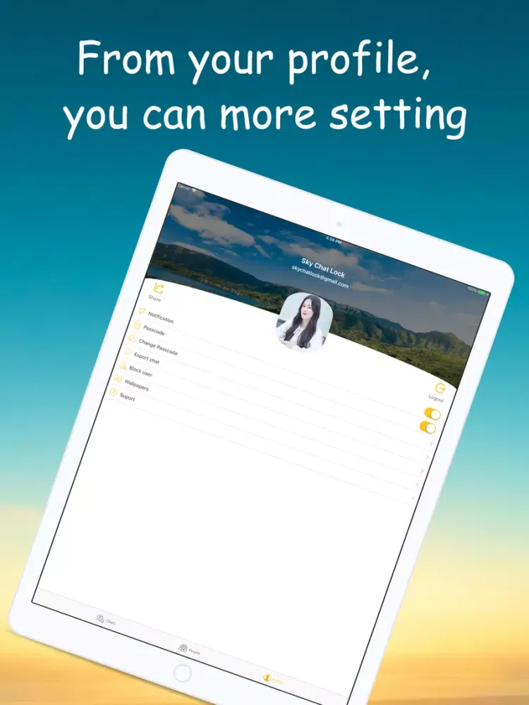 Zrzuty ekranu Sky Chat Lock iPad 