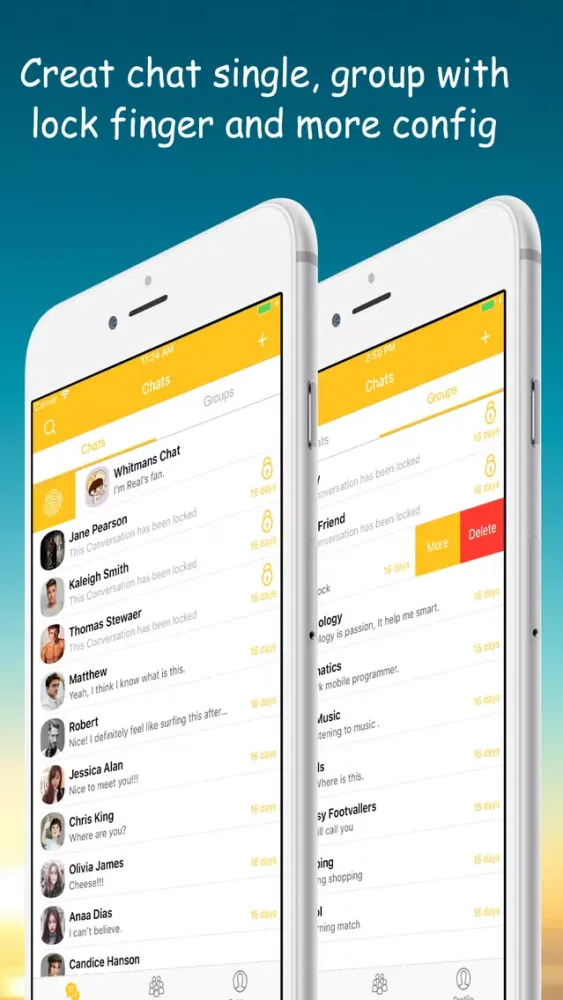 Zrzuty ekranu Sky Chat Lock