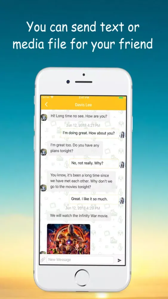 Zrzuty ekranu Sky Chat Lock