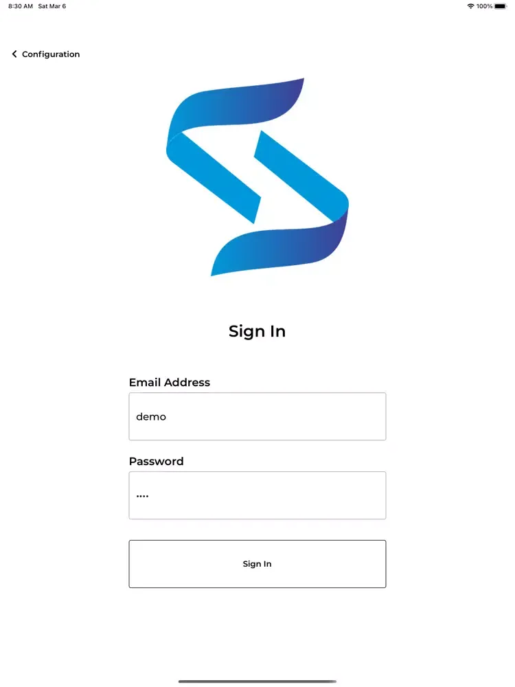 Tangkapan skrin Skytech Erp iPad 