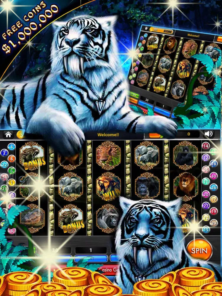 Скриншоты Royal Smilodon Slots: Carnivores Slot Machines Fun iPad 