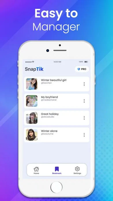 Capturas de pantalla de SnapTik - BookMark Any Video