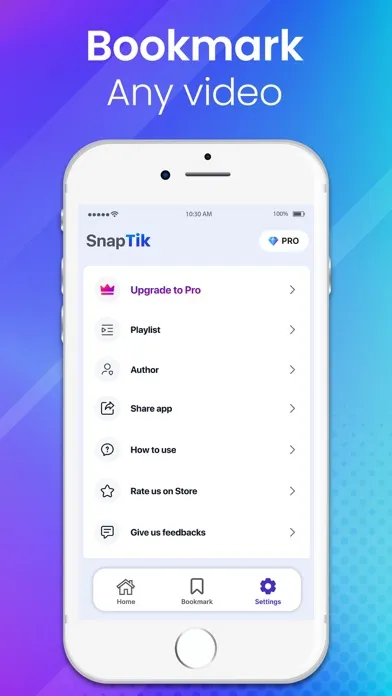 Capturas de pantalla de SnapTik - BookMark Any Video