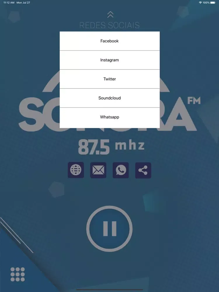 Captures d'écran de Rádio Sonora FM. iPad 