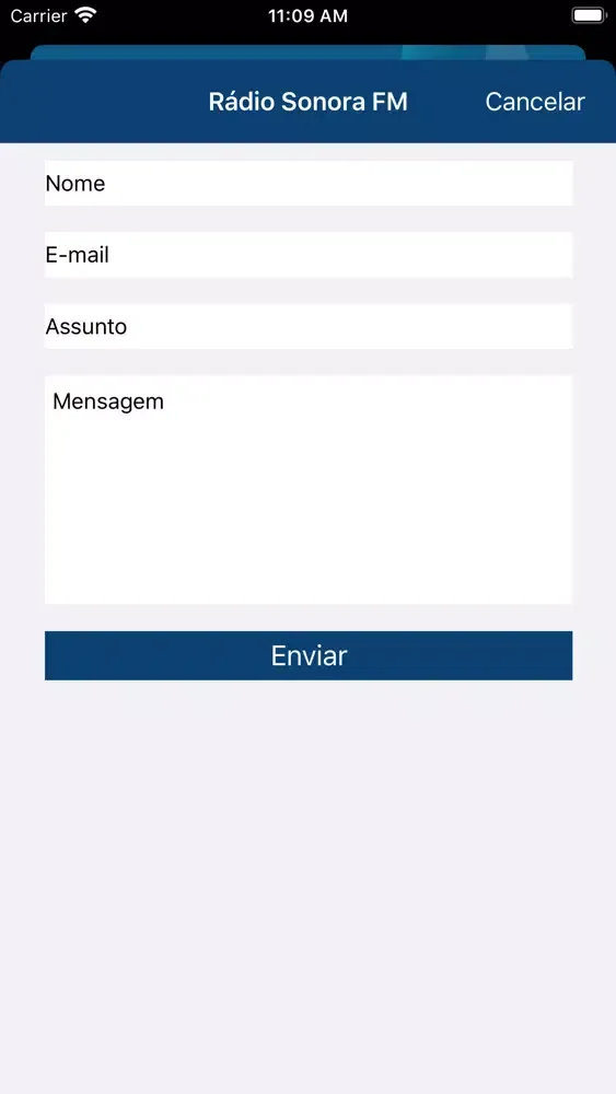 Captures d'écran de Rádio Sonora FM.