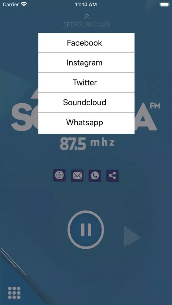 Captures d'écran de Rádio Sonora FM.