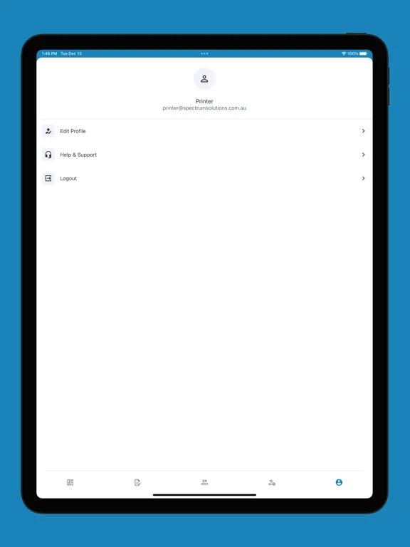 Spectrum Client Solutions iPad  스크린샷