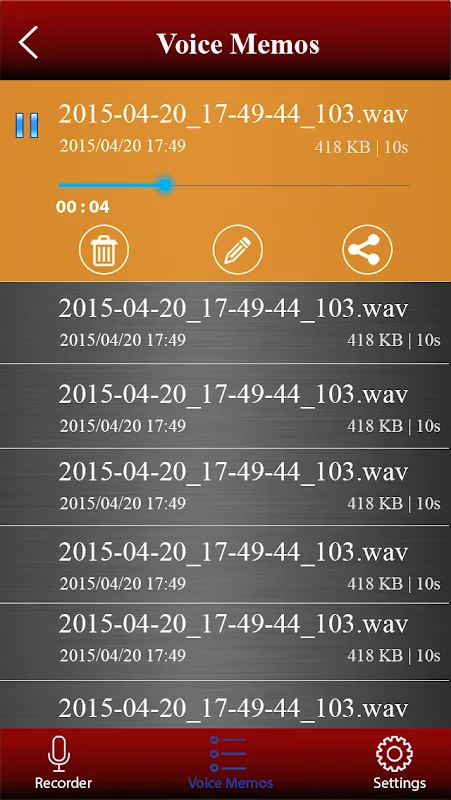 Voice Recorder应用截图