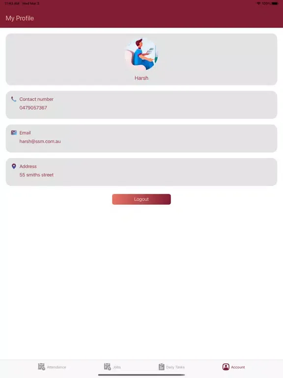 Tangkapan skrin Subtract Workforce iPad 