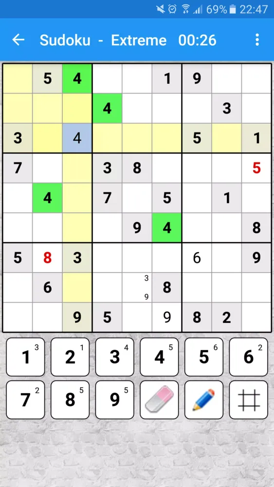 Captures d'écran de Sudoku