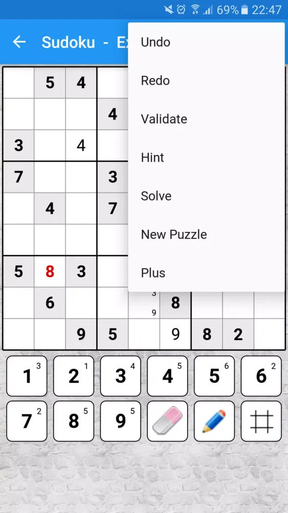 Captures d'écran de Sudoku