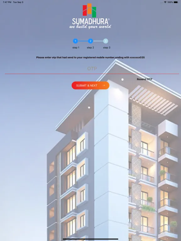 ภาพหน้าจอของ Sumadhura Group iPad 