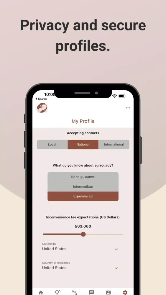 Surrogacy App Screenshots