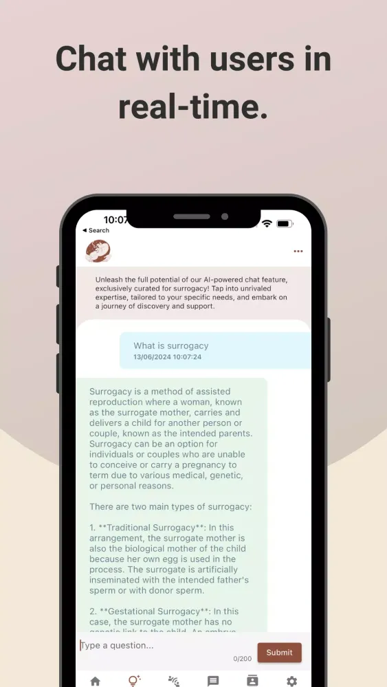 Surrogacy App Screenshots