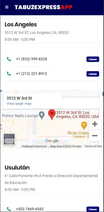 Screenshot di Tabu2Express