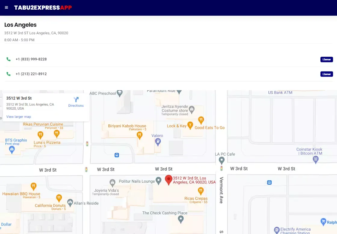 Screenshot di Tabu2Express