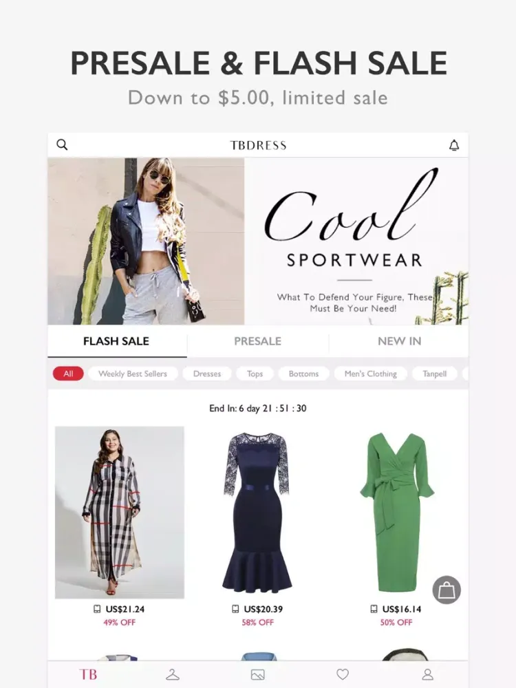 Ảnh chụp màn hình của Tbdress Shop Fashion & Trends iPad 