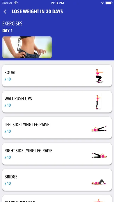 Скриншоты Loss Weight Workout