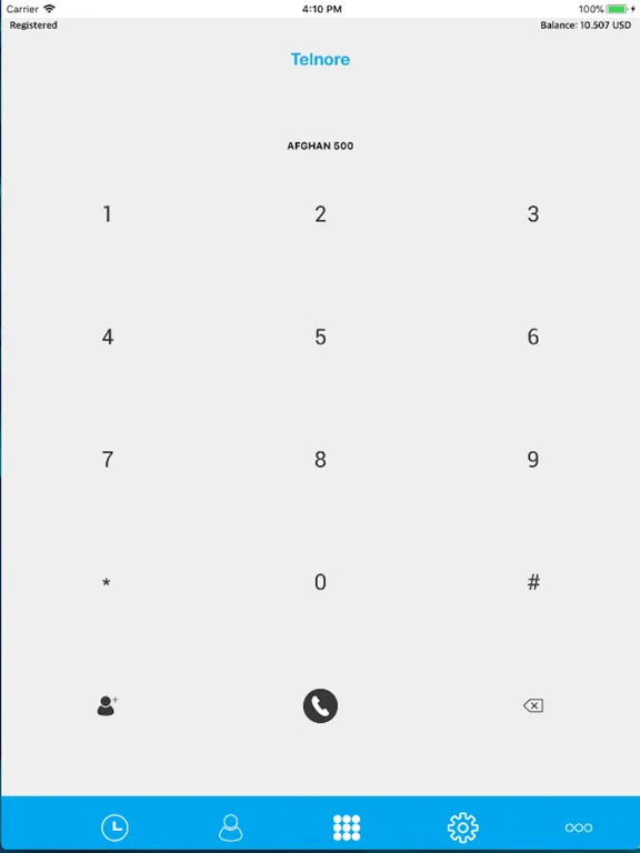 Telnore iPad  Screenshots