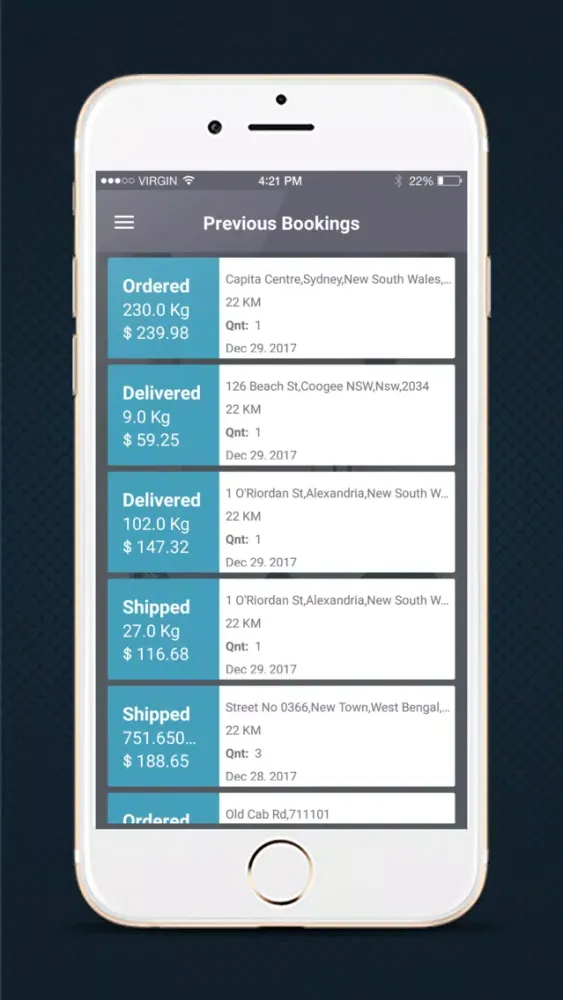 Captures d'écran de Captain Logistics Driver App