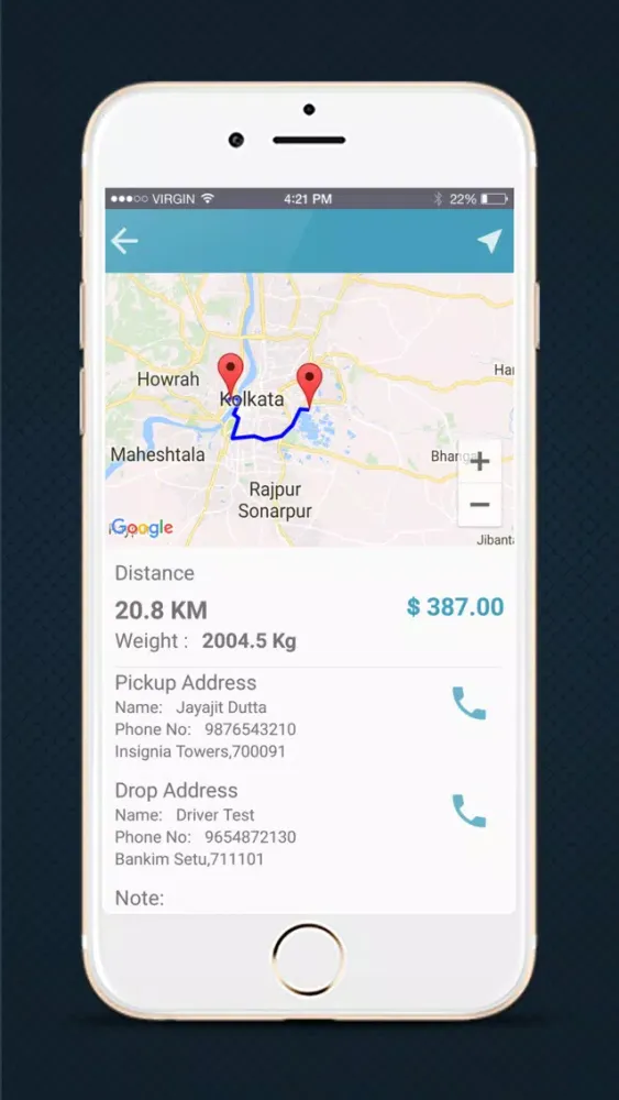Captures d'écran de Captain Logistics Driver App