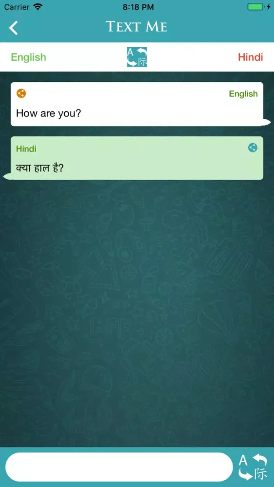 Ảnh chụp màn hình của Text Me - The Chat Translator