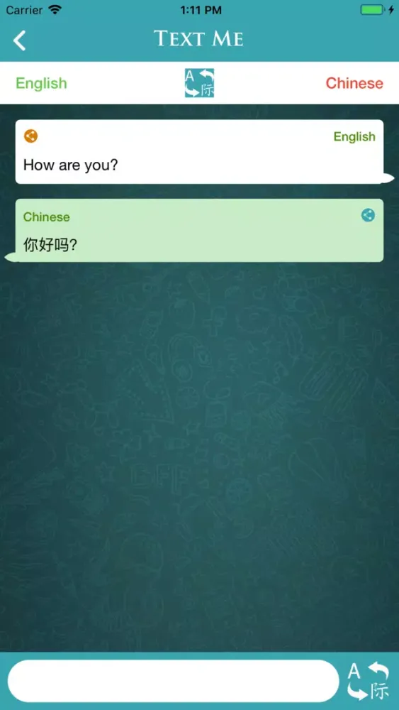 Ảnh chụp màn hình của Text Me - The Chat Translator