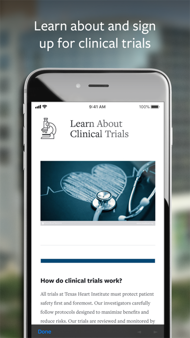 Capturas de pantalla de Texas Heart Institute Member
