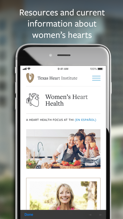 Capturas de pantalla de Texas Heart Institute Member