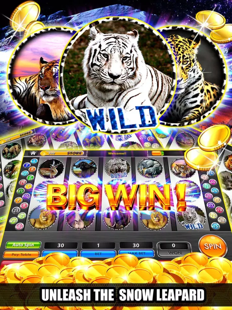 تصاویر Snow Leopard Casino HD – Free Jungle Slot Machines iPad 