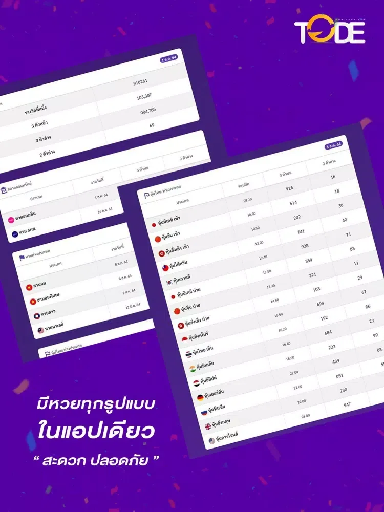 Ảnh chụp màn hình của TODE : หวยออนไลน์ iPad 