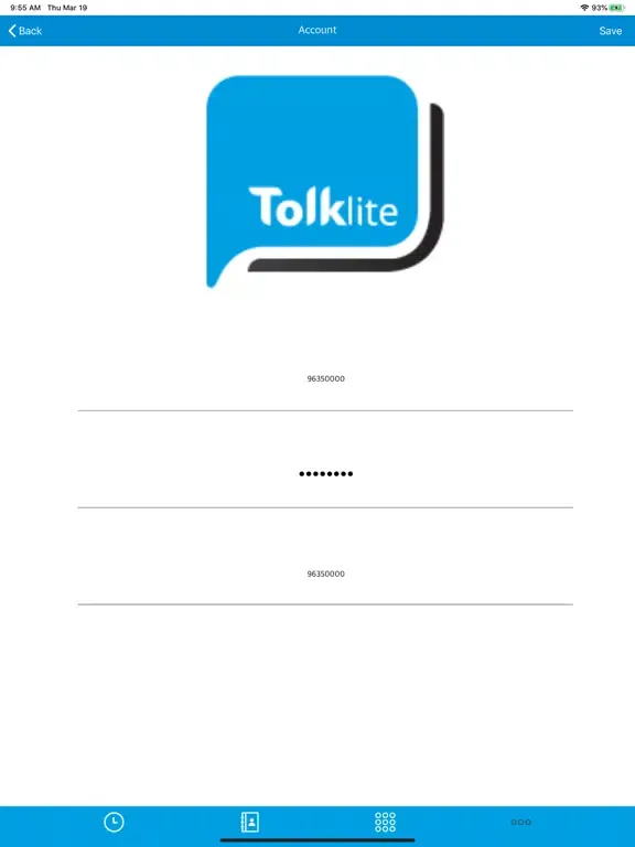 ภาพหน้าจอของ Tolk Lite iPad 