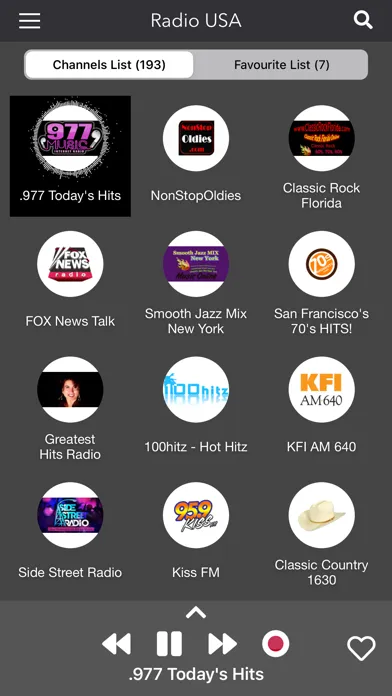 Zrzuty ekranu Radio USA - American Radios FM
