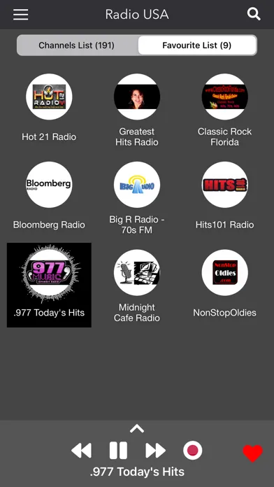 Zrzuty ekranu Radio USA - American Radios FM