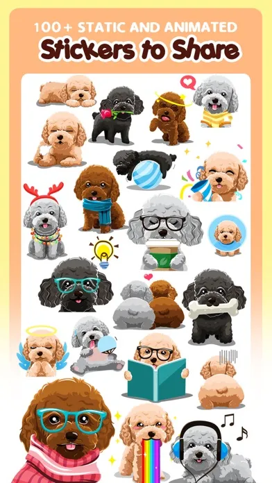 Toy Poodle Dog Emojis Stickers應用截圖