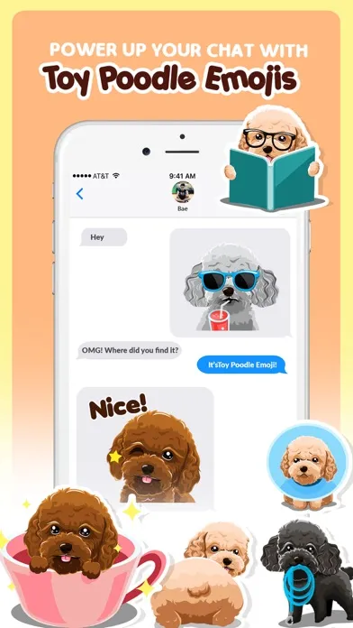 Toy Poodle Dog Emojis Stickers應用截圖
