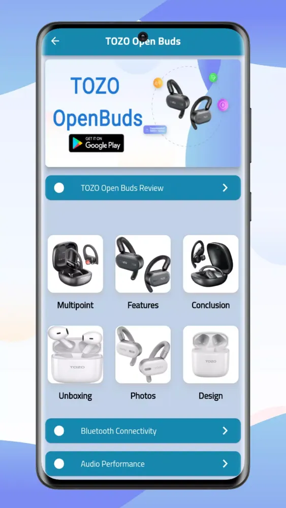 TOZO OpenBuds Guide 스크린샷