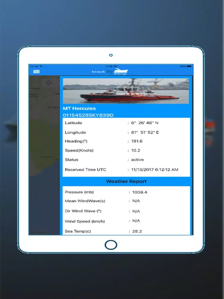 TrackMyShip iPad  Screenshots