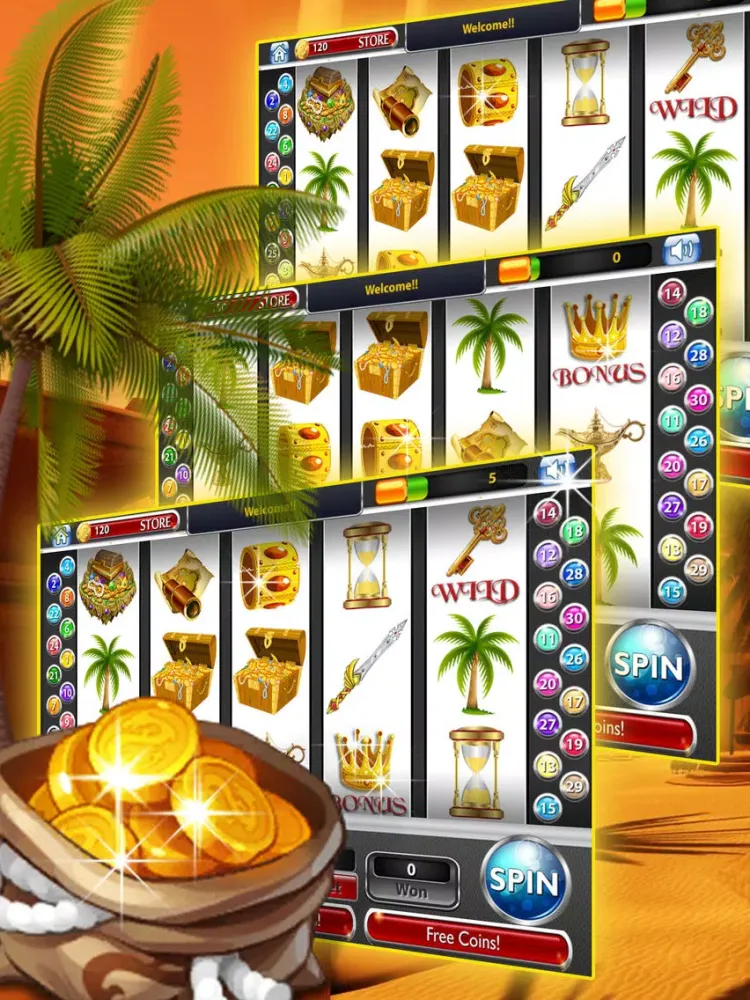 The New Desert Treasure Deluxe Slot - Win the Huge Jackpot! iPad  Screenshots
