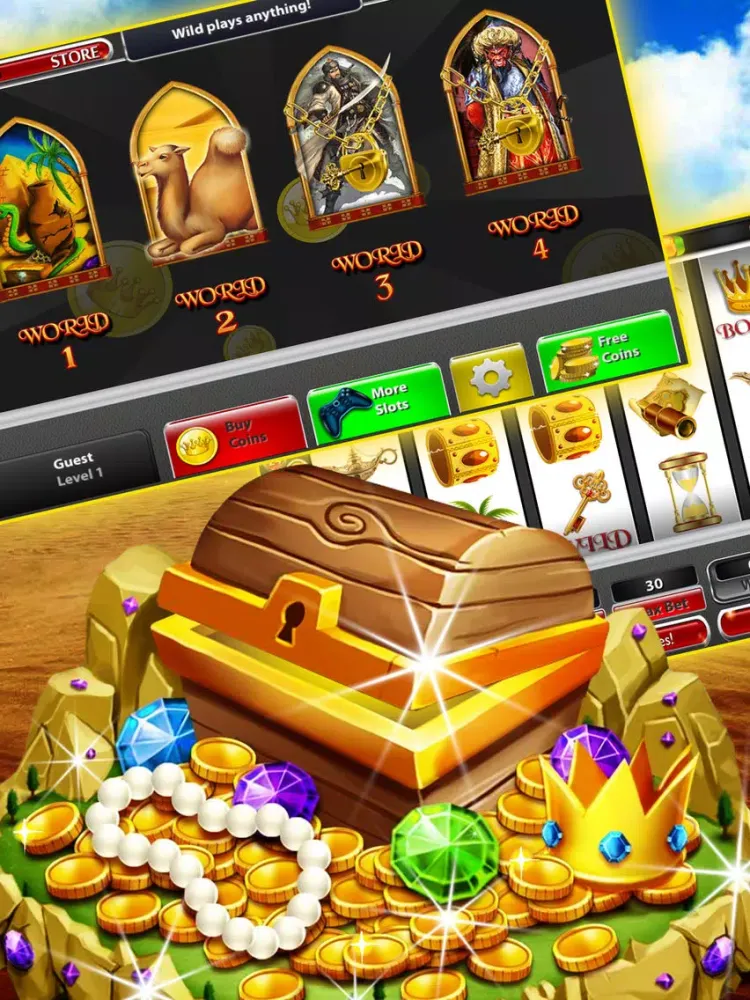 The New Desert Treasure Deluxe Slot - Win the Huge Jackpot! iPad  Screenshots